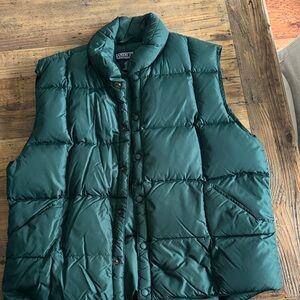 Lands End  Forest Green Quilted Outerwear